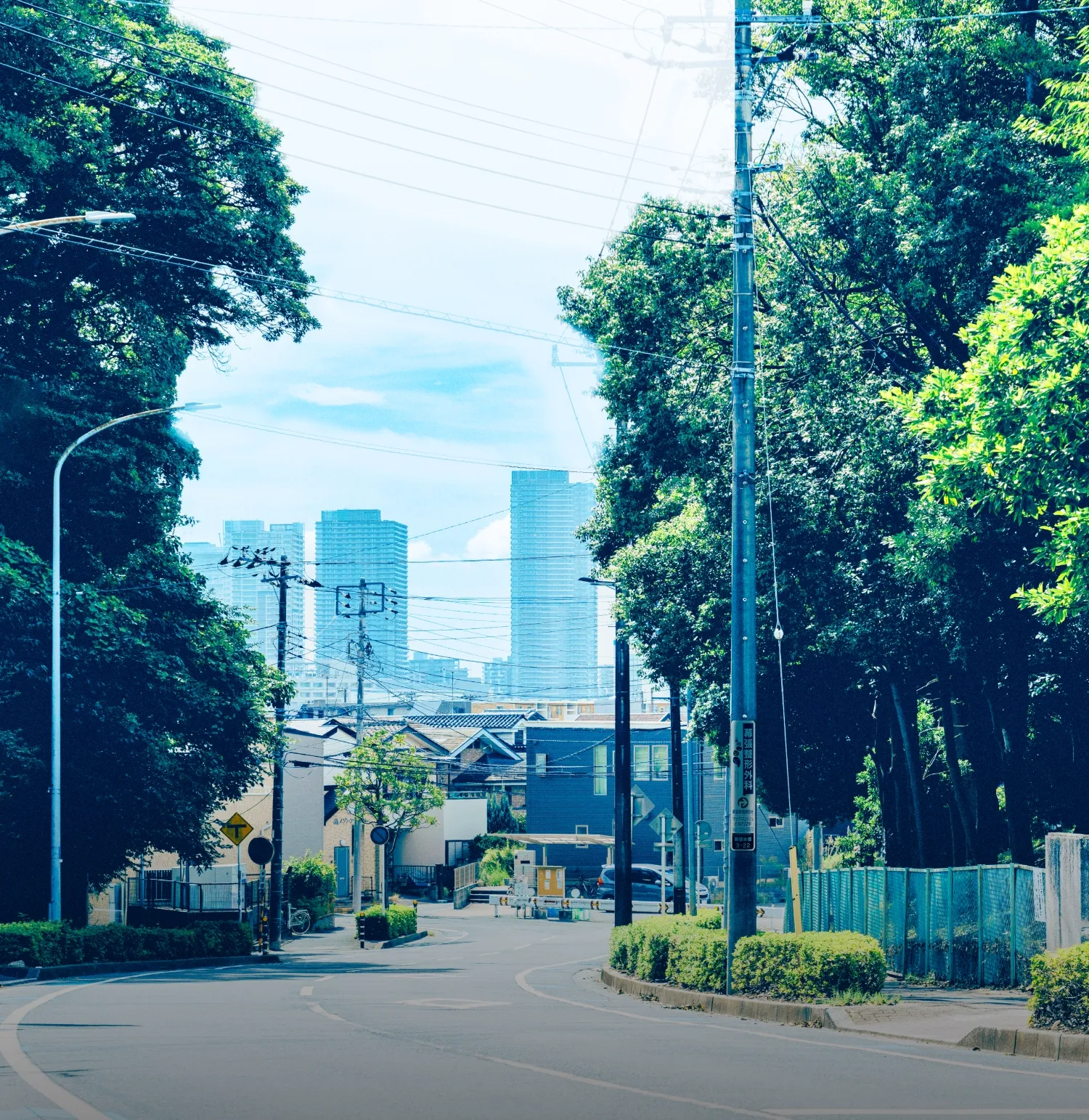 現地周辺の街並み