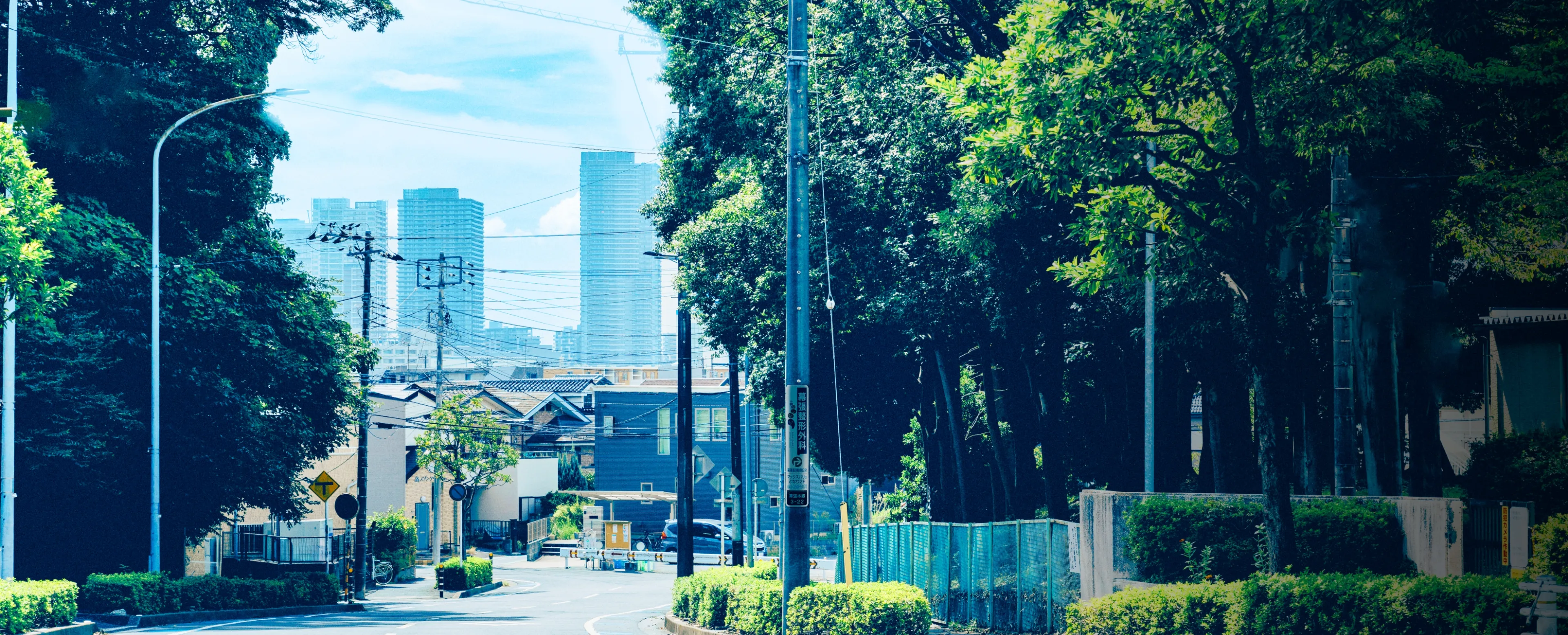 現地周辺の街並み