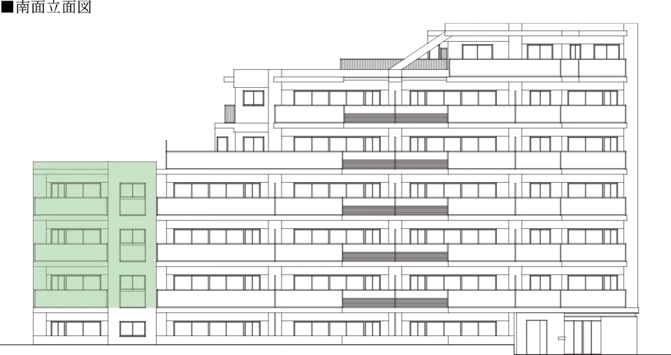 南面立面図