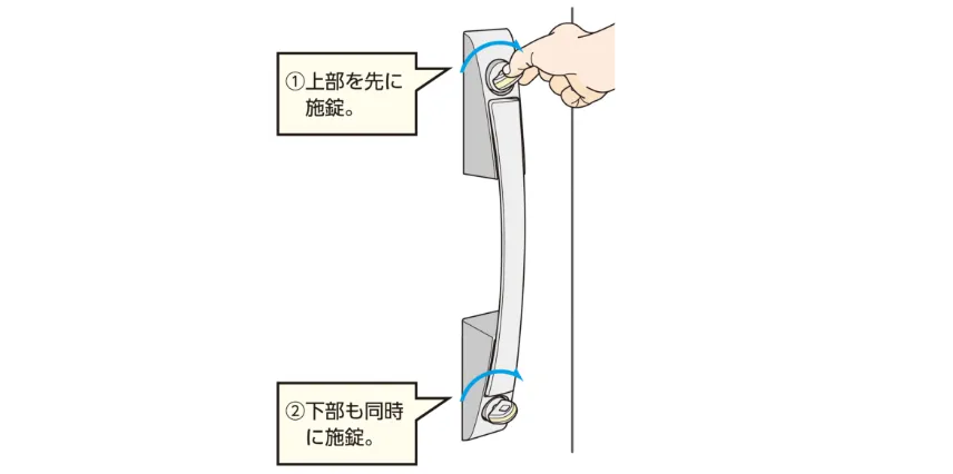 施錠追従機能